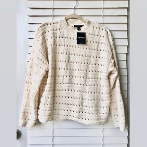 NWT Super Soft Ivory Forever 21 Sweater Size M